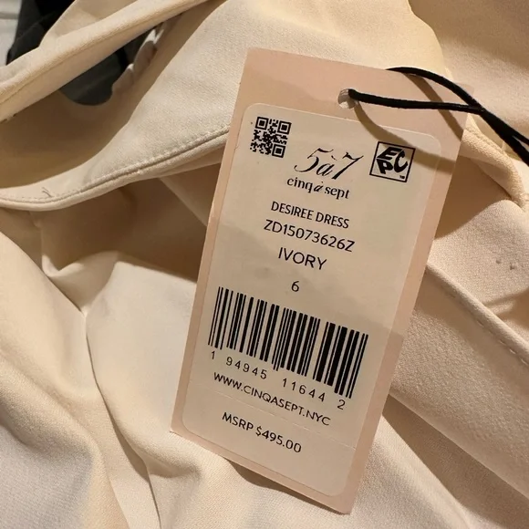 Cinq a Sept Desiree white cocktail dress size 6 - Picture 6 of 7